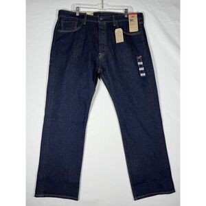NWT Levi's 501 Original Regular Fit Straight Jeans Men's 38X30 Dark Blue Cotton